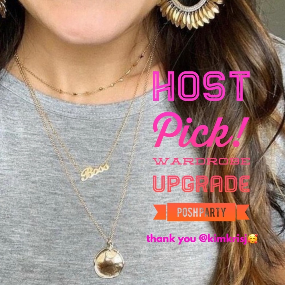 :: Stella & Dot | x Dress for Success Gold Boss Dainty Delicate Necklace - Picture 1 of 9